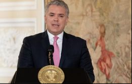 El presidente Iván Duque, cada día más solo. 