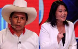 La última encuesta del domingo mostró que Castillo ganaría por el 51,1% de los votos contra el 48,9% de Fujimori.