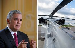 Duque viajaba por la zona de Santander cerca de la frontera con Venezuela cuando se realizaron varios disparos a la aeronave
