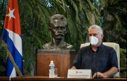 Díaz-Canel insistió que Estados Unidos estaba detrás de las históricas manifestaciones del domingo