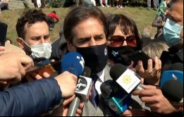 Lacalle intentó hablar con irrespetuosos manifestantes