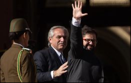 “Siento una profunda hermandad con el pueblo argentino. Crecí en la Patagonia. En la Patagonia no hay fronteras”, dijo Boric. 
