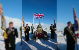 La conmemoración de la Liberación de Goose Green cumplida bajo intensa nevada