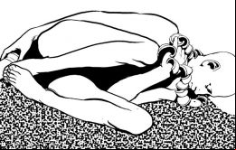 Reconstrucción del entierro.Ilustración: Carlos E. Gómez
