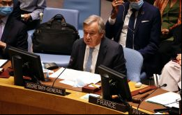 Entre las principales preocupaciones de Guterres está la pérdida de exportaciones de cereales y fertilizantes de Ucrania y Rusia, que ha desencadenado una crisis alimentaria mundial
