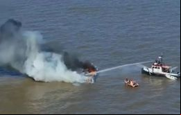 El humo negro se podía ver desde varias partes de Buenos Aires