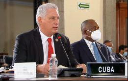 Siempre es reconfortante regresar a la Patria de Bolívar y Chávez, dijo Díaz-Canel a Maduro 