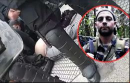 El alborotador con sobrepeso se descompensó mientras era retenido por los policías en el suelo 