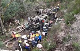 Al menos 18 efectivos fueron hospitalizados tras el accidente; nueve de ellos estarían en estado grave