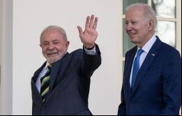 Lula tuvo un momento de gran felicidad cuando vio a Biden decir a los trabajadores que se mantuvieran firmes