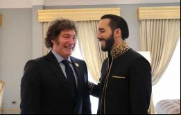 Milei le preguntó a Bukele sobre el asunto de ser reelecto